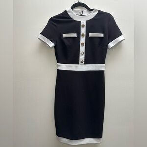 THE LIMITED | Black and White Knee-Length Dress | Size XS